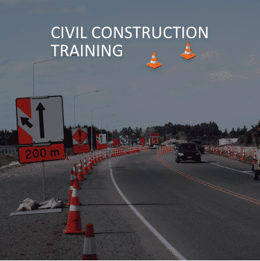 traffic controller course with traffic cones on highway